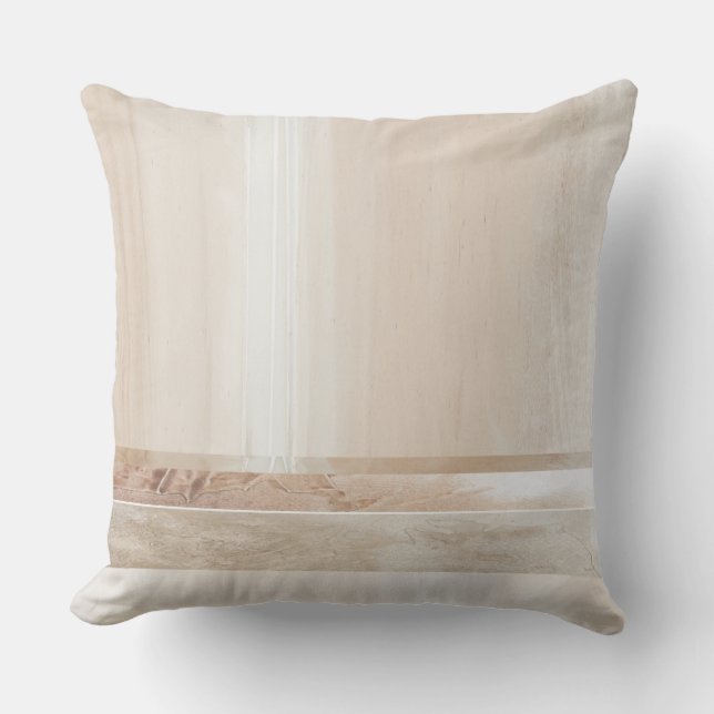 Mjuk Rosa Neutral Geometrisk Abstrakt  Kudde (Framsida)