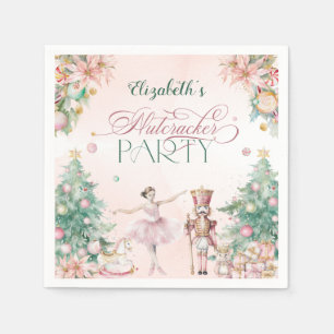 Mjuk Rosa Nutcracker Flick kalas Pappersservett