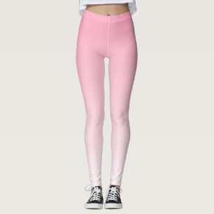 Mjuk Rosa och vit övertoning Leggings