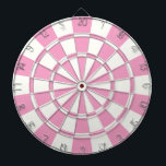 Mjuk Rosa och vit Piltavla<br><div class="desc">Mjuk Rosa och Vita kartong</div>