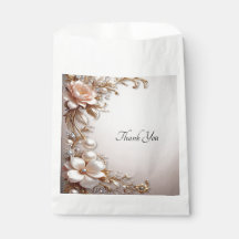 Mjuk rosa och vita blommor Förmånspåse