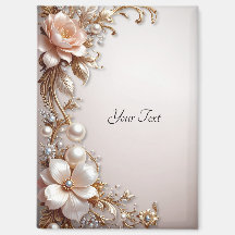 Mjuk rosa och vita blommor Magnet