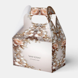 Mjuk rosa och vita blommor presentförpackning presentaskar