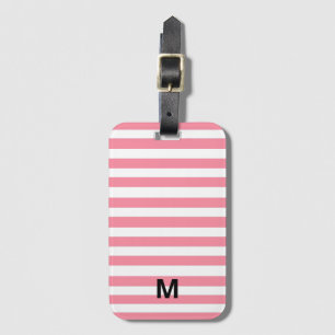 Mjuk Rosa och vitt Rand Bagagebricka