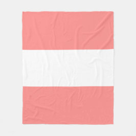 Mjuk Rosa Pastell & Vit Stavdesign Fleecefilt