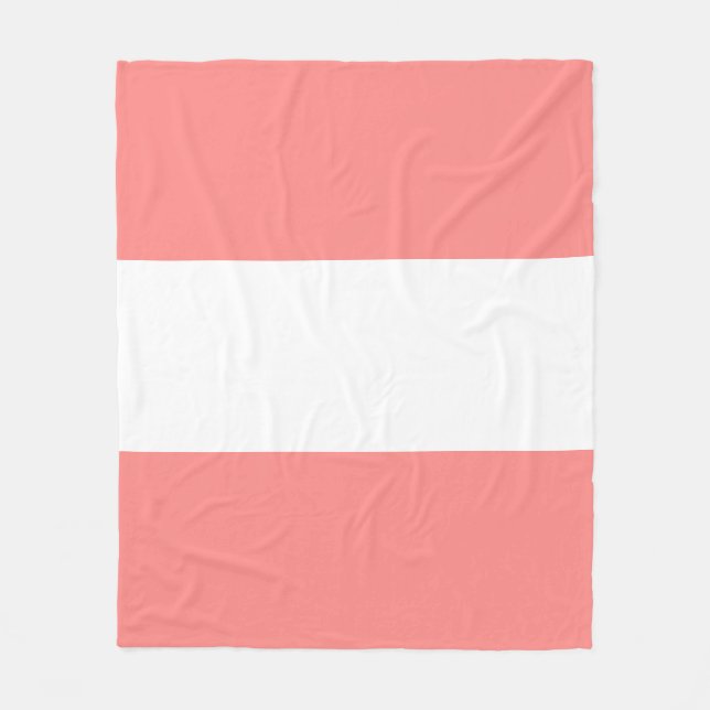 Mjuk Rosa Pastell & Vit Stavdesign Fleecefilt (Framsidan)