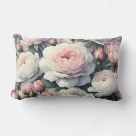 Mjuk Rosa Peony Blommig Ländkudde Lumbarkudde