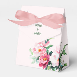 Mjuk Rosa Peony & Eukalyptus Blommig Bröllop Presentaskar