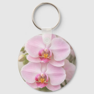 Mjuk Rosa Phalaenopsis-Orkidé Nyckelring