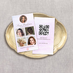 Mjuk Rosa Photo Social Media Networking, Instagram Visitkort