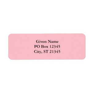 Mjuk Rosa Returadress Etikett