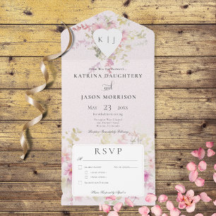 Mjuk Rosa Romantic Heart Vintage Blommigt Middag