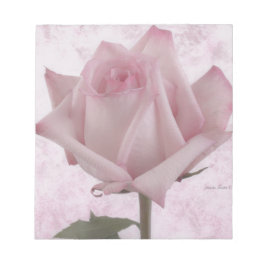 Mjuk Rosa ros Flower Anteckningsblock