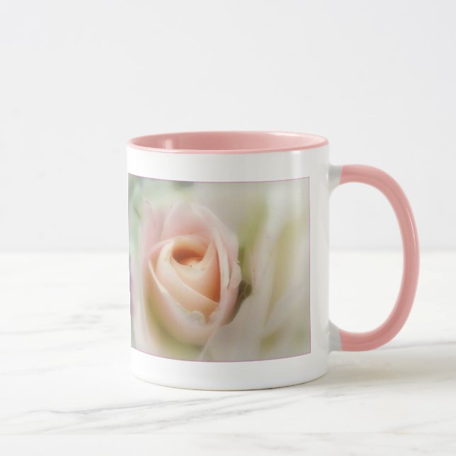 Mjuk Rosa ros i Fullt Bloom Beverage Mugg (Höger)