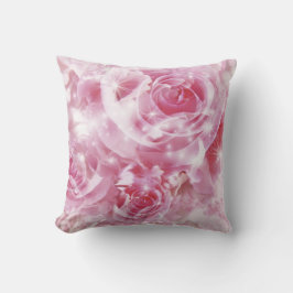 Mjuk Rosa ros Kudde