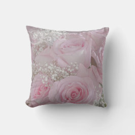 Mjuk Rosa ros och babyns andedräkt Kudde