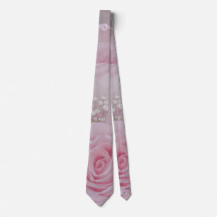 Mjuk Rosa ros och babyns andedräkt Slips
