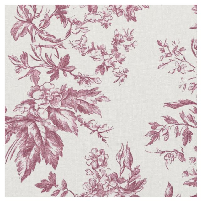 Mjuk Rosa Ros Toile-mönster Tyg (Närbild)