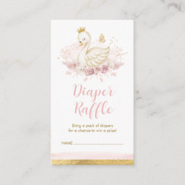 Mjuk Rosa Rosa Blommig Svan Prinsessa Blöja Lotter Tilläggskort