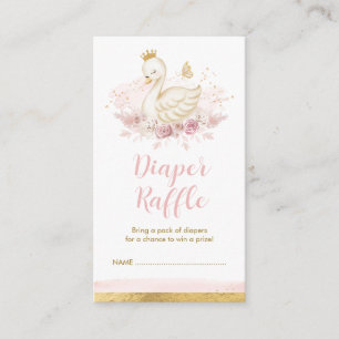 Mjuk Rosa Rosa Blommig Svan Prinsessa Blöja Lotter Tilläggskort