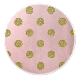 Mjuk Rosa Rosa Guld Glitter Glam Prickar Chic Knopp