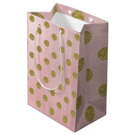 Mjuk Rosa Rosa Guld Glitter Glam Prickar Party