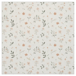 Mjuk Rosa Rosa Vildblomma Vintage Boho 70-Tals Blo Tyg