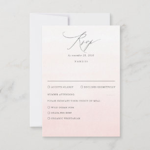 Mjuk Rosa Shades Ombre Gradient-Bröllop OSA Kort