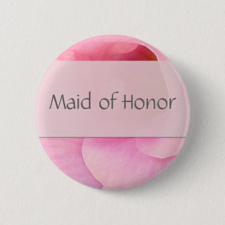 Mjuk rosa skräddarsy maid of honorknapp knapp