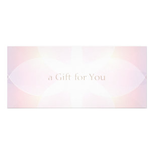 Mjuk Rosa Spa Gift-certifikat för enkel Elegant Reklamkort