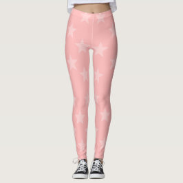 Mjuk Rosa Stars Leggings