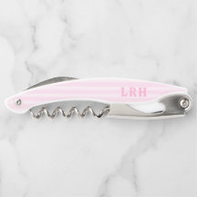 Mjuk Rosa Strandrandig Liten Initialer Monogram
