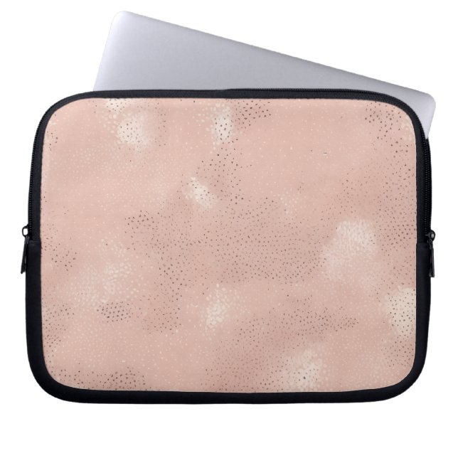 Mjuk Rosa Texturerad Mönster Laptop Fodral (Framsidan)