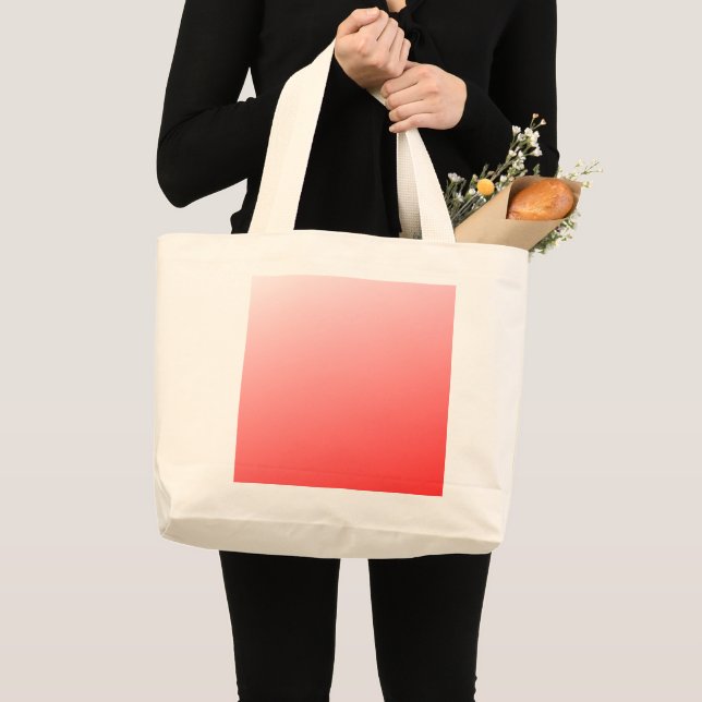 Mjuk Rosa till Röd Gradient Bakgrund Minimal Abstr Jumbo Tygkasse (Framsida (produkt))