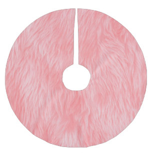 Mjuk Rosa Uol Päls Struktur Julgransmatta Borstad Polyester