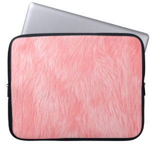 Mjuk Rosa Uol Päls Struktur Laptop Fodral