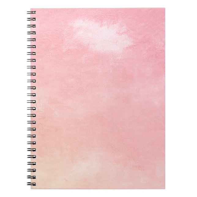 Mjuk Rosa Vattenfärggradient bärbar dator Anteckningsbok (Framsidan)