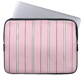 Mjuk rosa vertikal randig mönster minimal laptop fodral