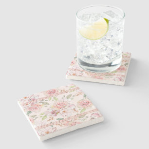 Mjuk rosa vintage ro mönster stenunderlägg