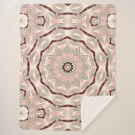 Mjuk rosa, vit och brun mandala.