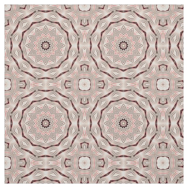 Mjuk rosa, vit och brun mandala. tyg (Prov)