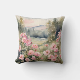 Mjuk Rosa Wildblomme Ro Nature Ligcape Kudde