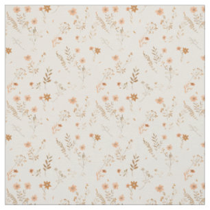 Mjuk rosablommig vildblomma vintage boho 70-tals f tyg