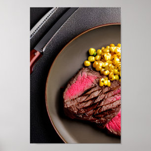 Mjuk Sällsynt Steak Poster