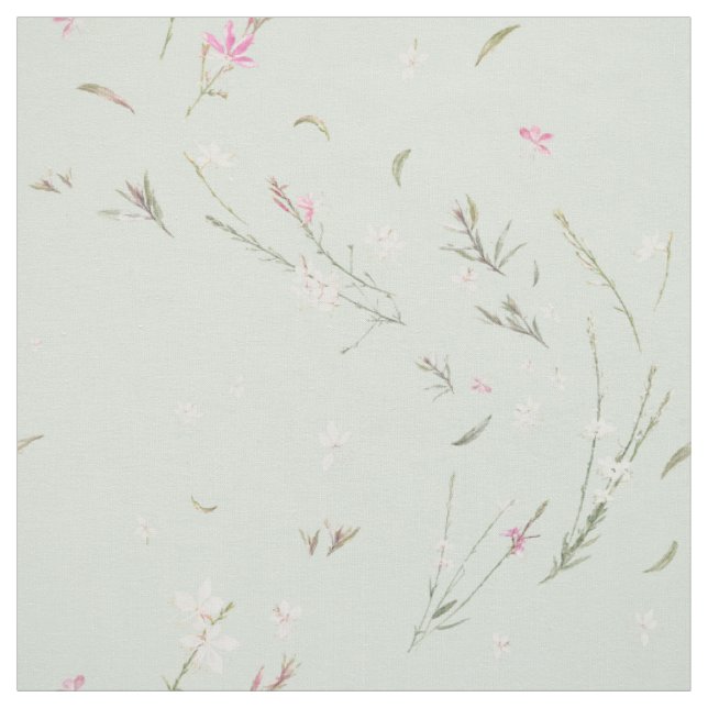 Mjuk Salvia Gaura Akvarellblomma Tyg (Provkarta)