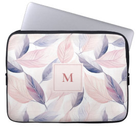 Mjuk serverfärgsvattenfärg ger anpassat monogram laptop fodral