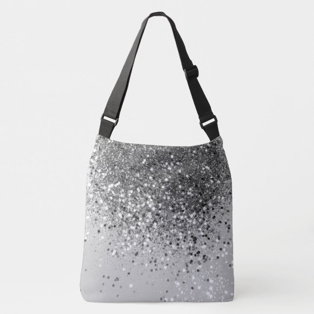 Mjuk Silver Grått Glitter #1 Axelväska (Framsida)
