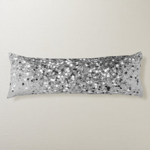 Mjuk Silver Grått Glitter #1 Kroppskudde