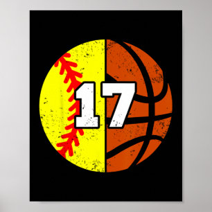 Mjuk Sketll Nummer 17 Tröja Rolig 17-årsdag Poster