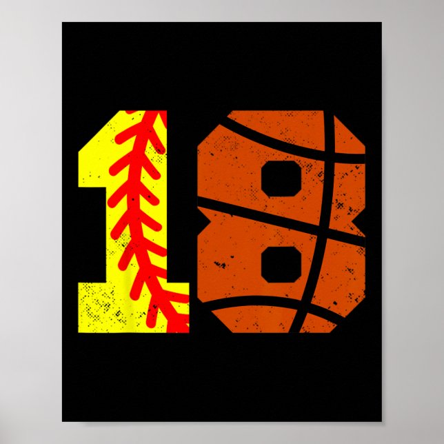 Mjuk Sketll Nummer 18 Tröja Rolig 18-årsdag Poster (Framsidan)